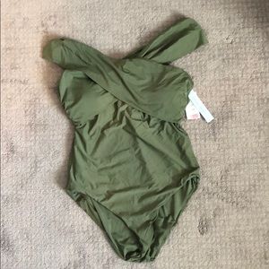 Antonio Melani One Piece Off the shoulder Swimsuit